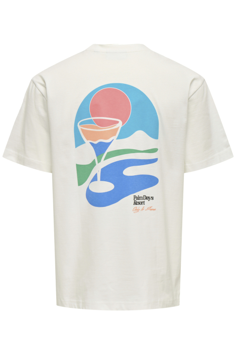 Only & Sons witte heren t-shirt