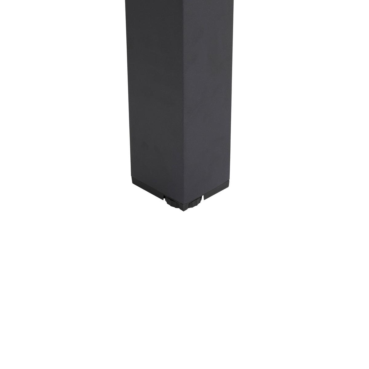 TABLE EVASION EXTENSIBLE ALUMINIUM HONEY GRAPHITE 8 PLACES