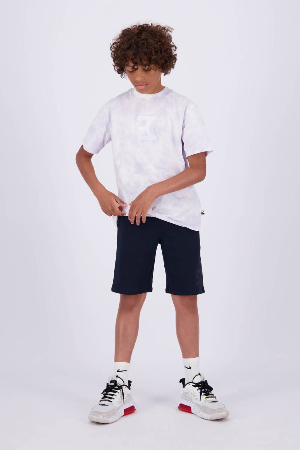 Vingino T-shirt met logo wit/lila