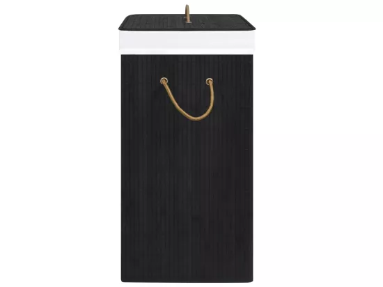 Panier à linge Bambou Noir 72 L