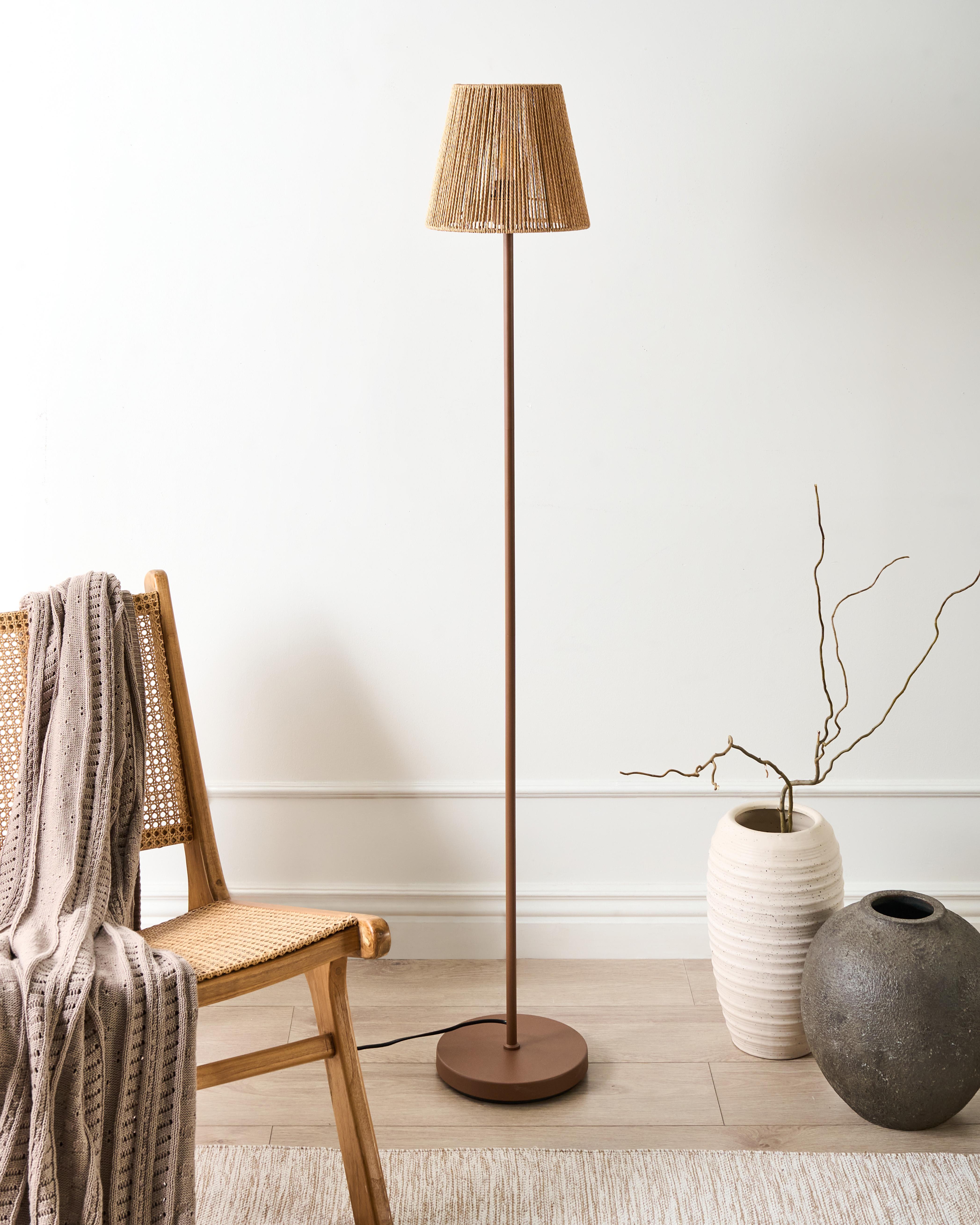 Staande lamp HANGER Metaal Bruin