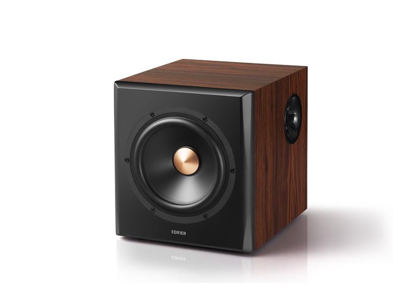 Edifier Regallautsprecher Paar S350DB mit Subwoofer Braun Aktive 2.1 Lautsprecher mit Subwoofer und Bluetooth