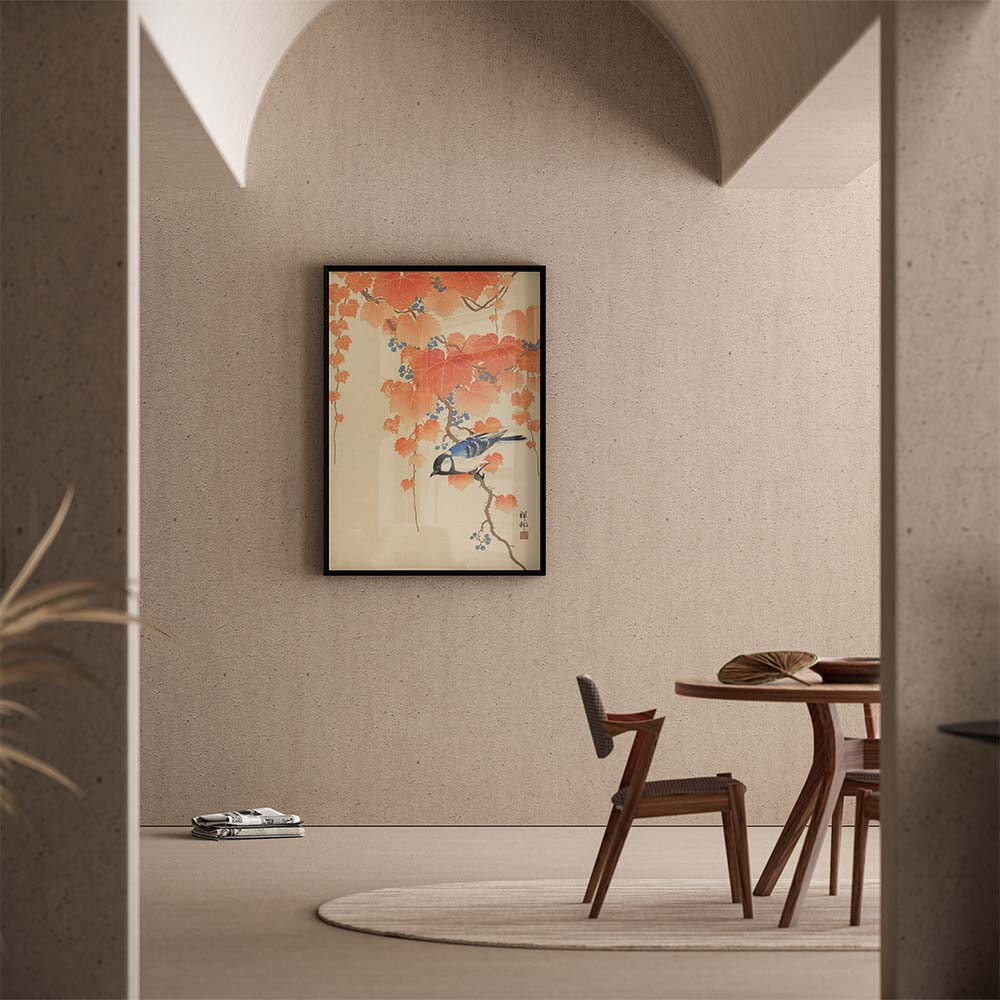 Poster Ohara Koson - Great Tit on Branch 30x45 cm