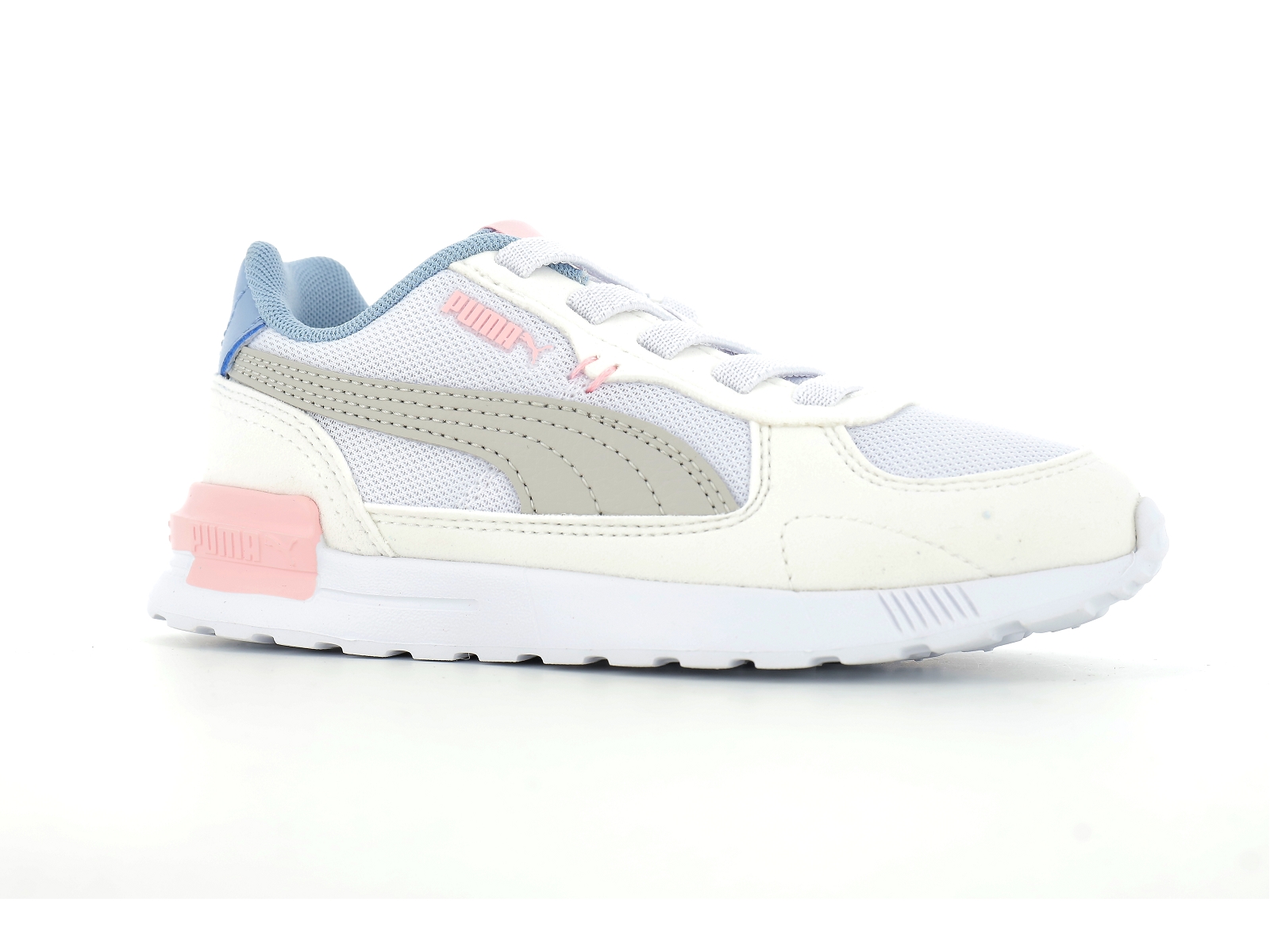 Puma-381988 Matières combinées Blanc-Gris