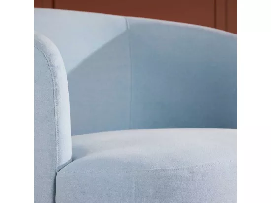 Fauteuil en tissus bleu Bobbo