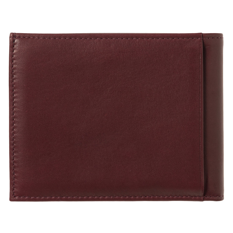 Portefeuille Italien Arthur en cuir lisse Vigne Rouge