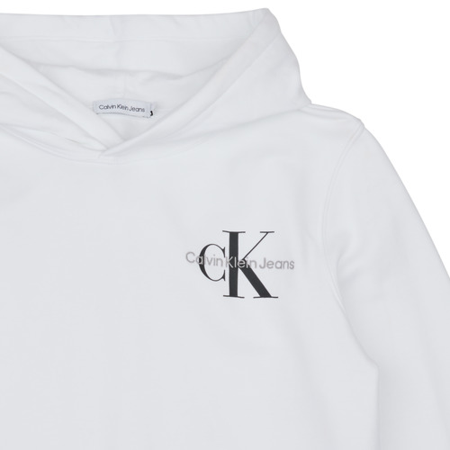 Calvin Klein Jeans - SMALL MONOGRAM HOODIE - Blanc