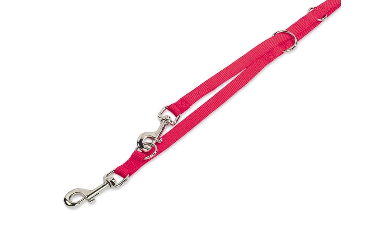 Hundeleine Classic L, 2 m, 25 mm, RotVerstellbare Führleine für den täglichen Gebrauch