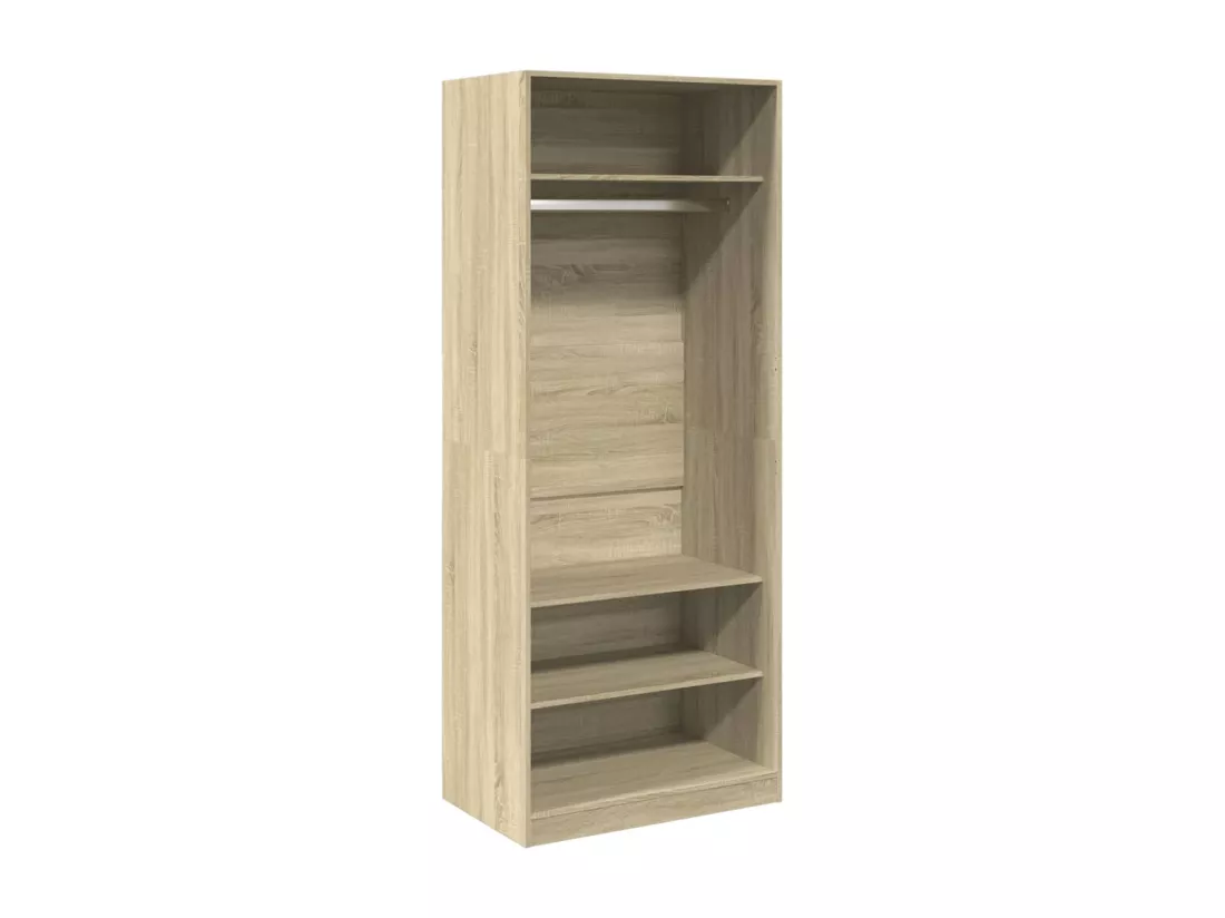 Garde-robe chêne sonoma 80x50x200 cm bois d'ingénierie