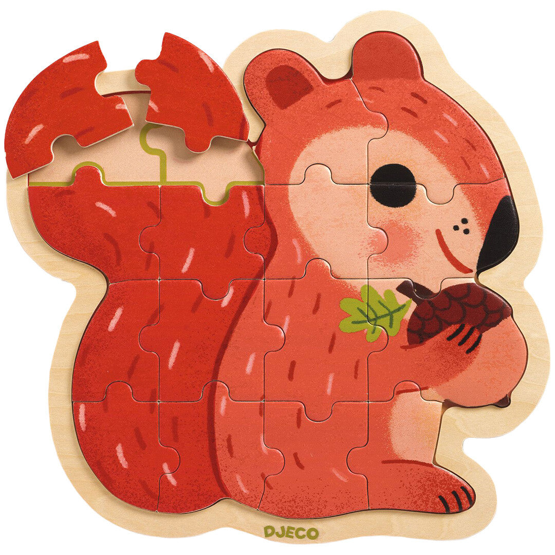 Djeco puzzel eekhoorn - 16st