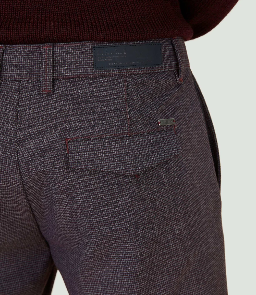 Pantalon chino esprit lainage bordeaux 