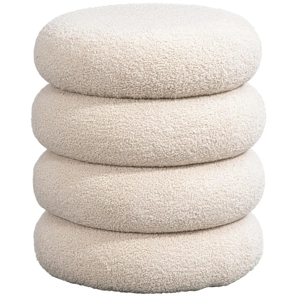 Poef Daroca - beige - 50xØ45 cm