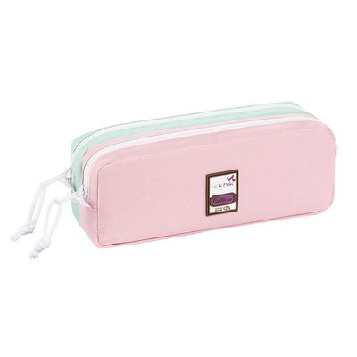 Trousse rectangulaire Teknik Pastel - 2 compartiments - 3 modèles disponibles - Viquel