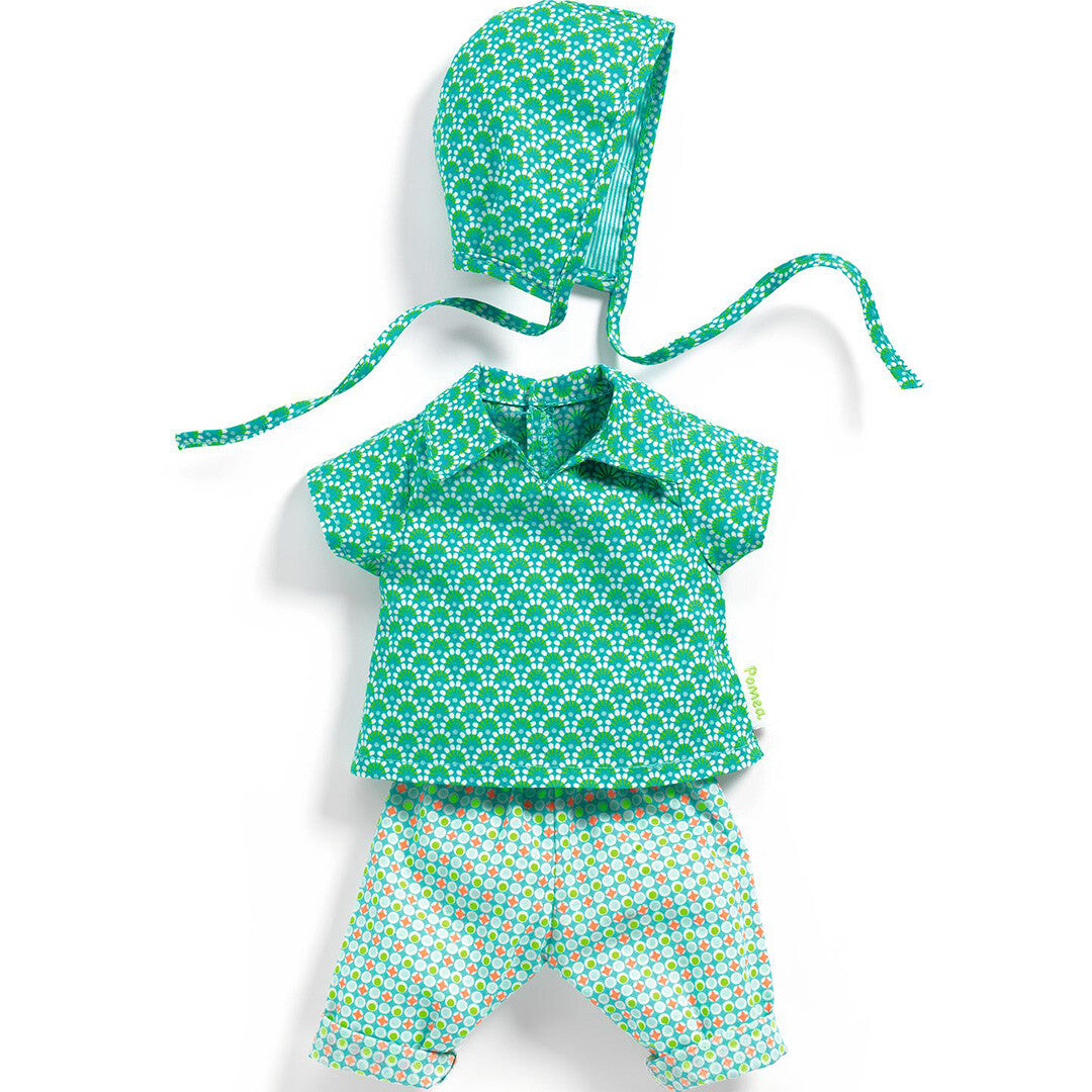 Djeco poppenkledingset pomea - petit pan zazen - 32 cm