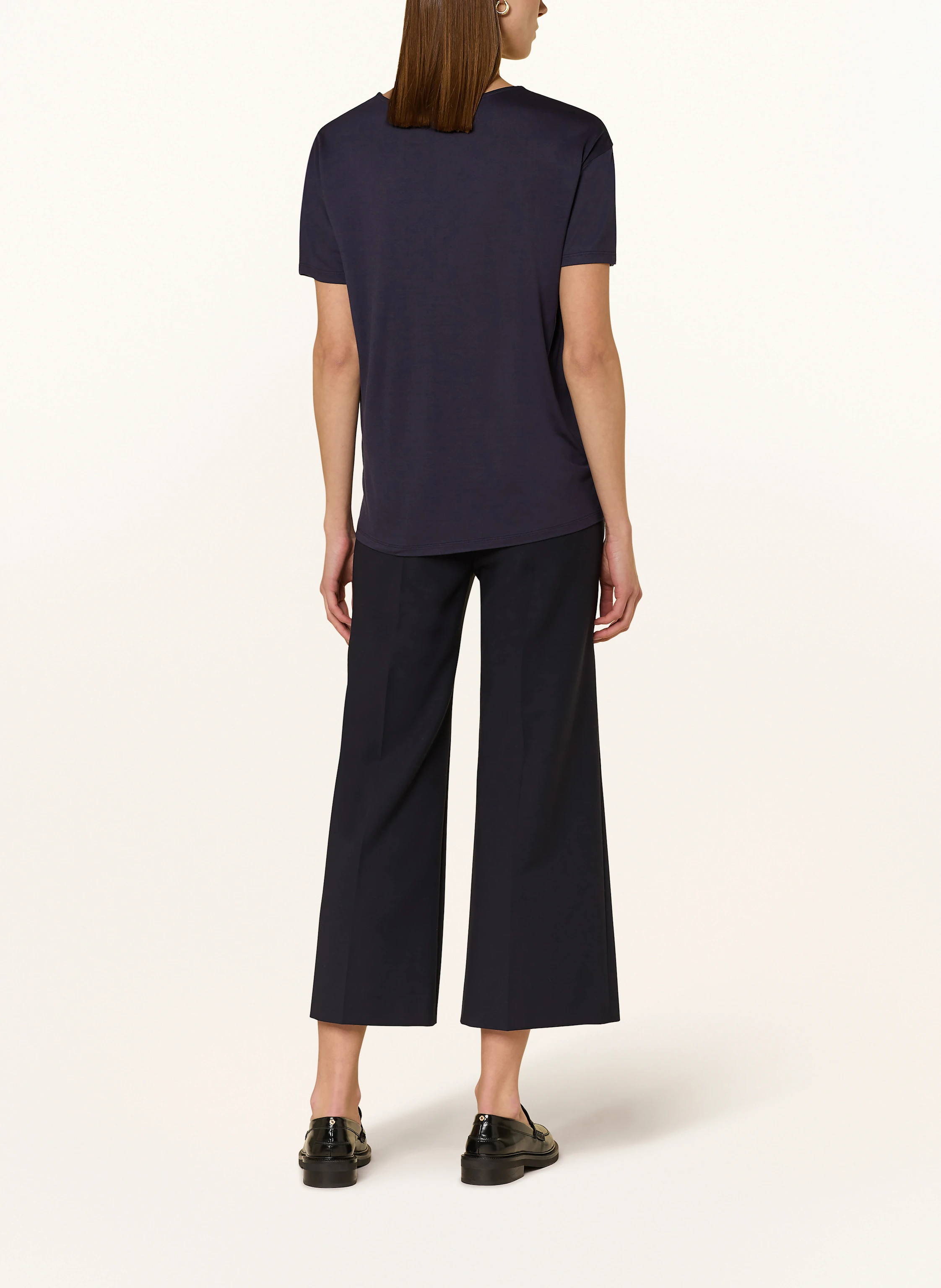 BOSS Blusenshirt ESANDY im Materialmix mit Seide