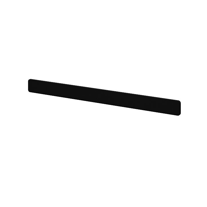 Lot de 2 poignées noires mates en acier GoodHome Atomia H 2,3 x L 29,3 x P 2,05 cm