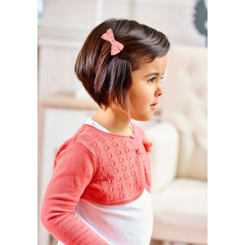 Barrette Noeud Ruban Triangle Or Poudré