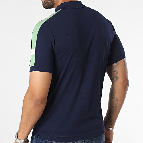 Polo Manches Courtes A Bandes Cross 40317 Bleu Marine