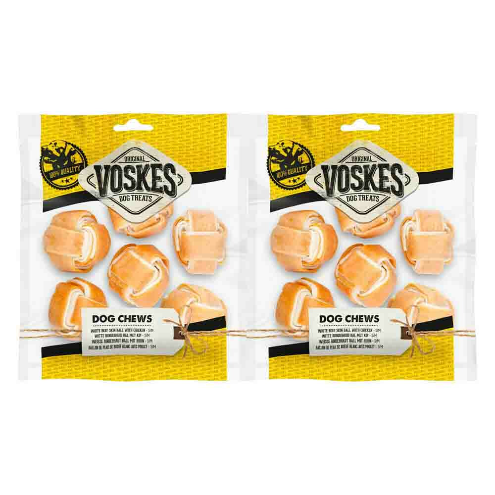 3x Voskes Bal White met Kip 6 stuks