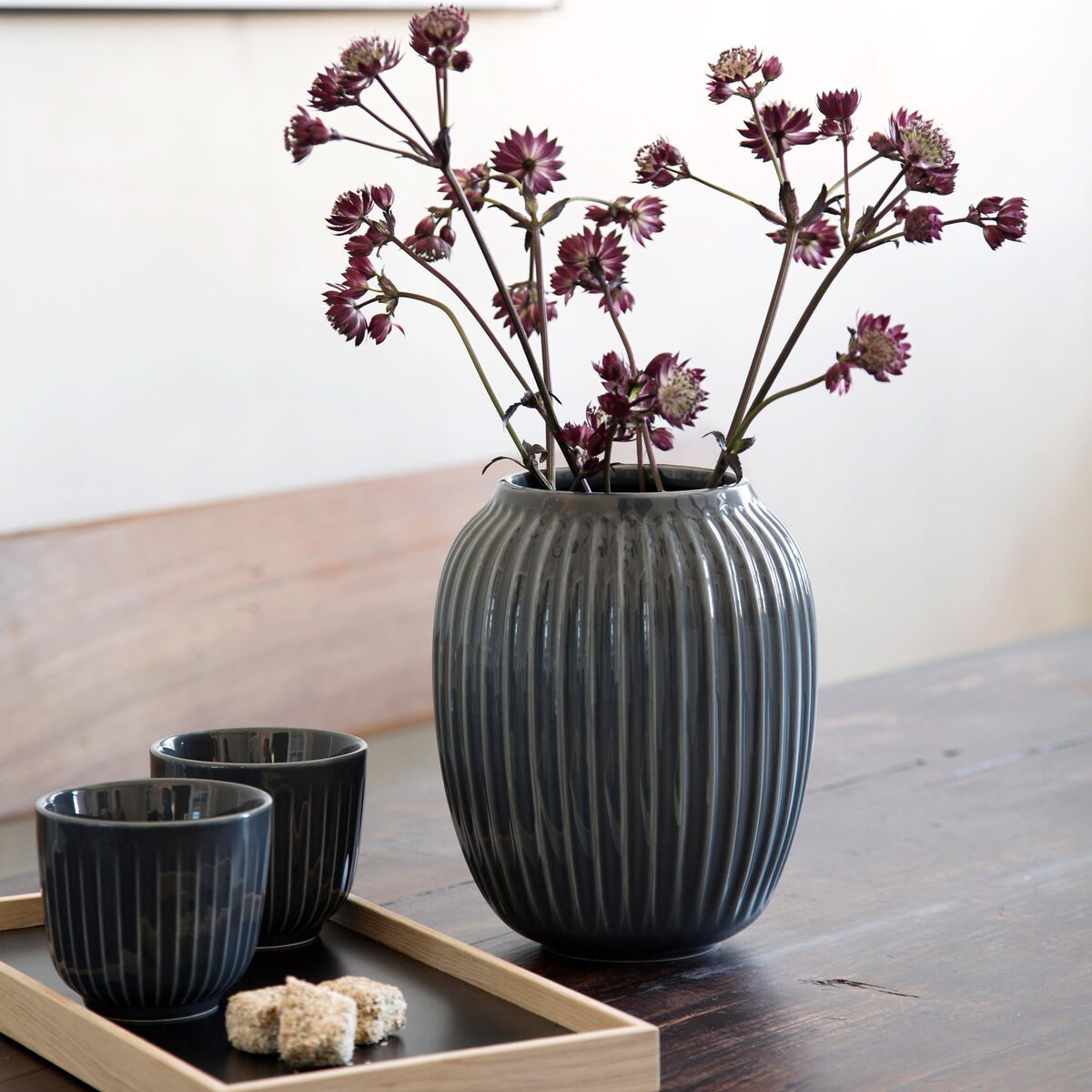 Hammershøi Vase 200 mm Antracitgrå