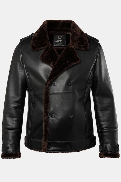 JP 1880 Leder-Caban, Leder, Lammnappa, FakeFell-Futter, bis 7 XL