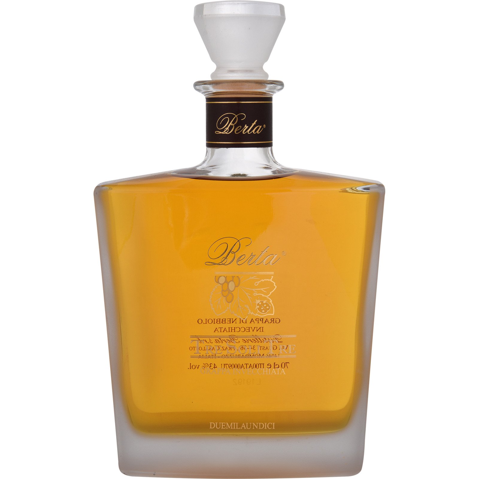 Grappa Berta Set aus 3 Flaschen 3 x 70 cl