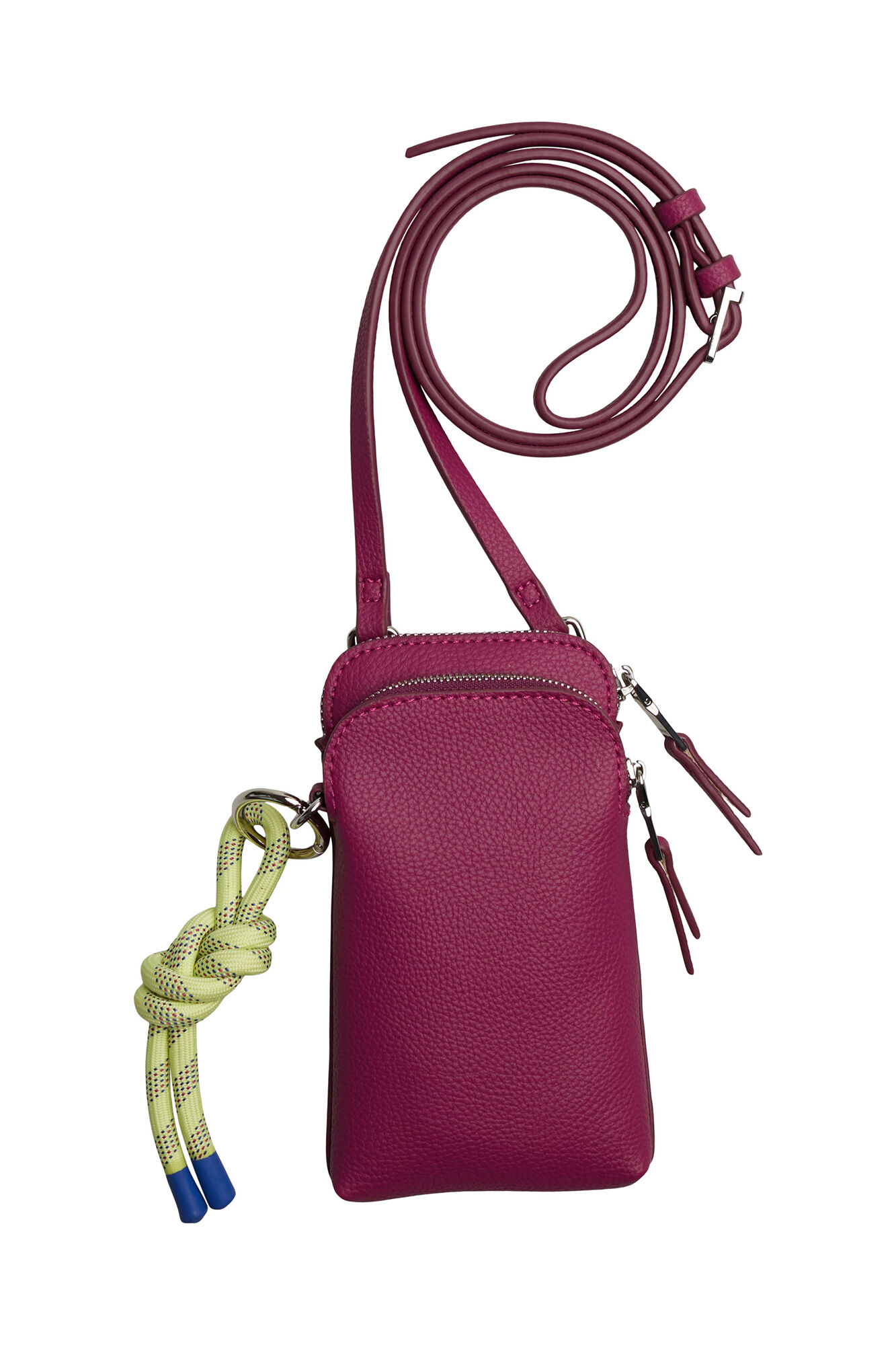 Bolsa para celular com efeito de couro - Vinho