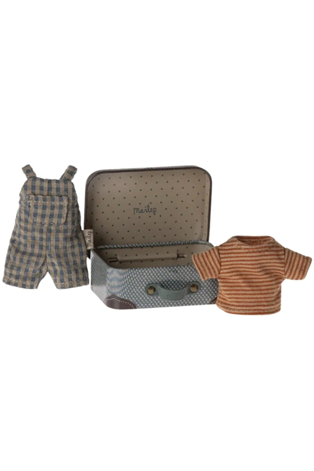 Maileg Overalls And Shirt In Suitcase, Big Brother Mouse