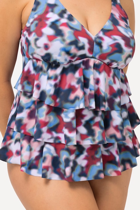 Tankini, Volants, Softcups, Träger verstellbar, recycelt