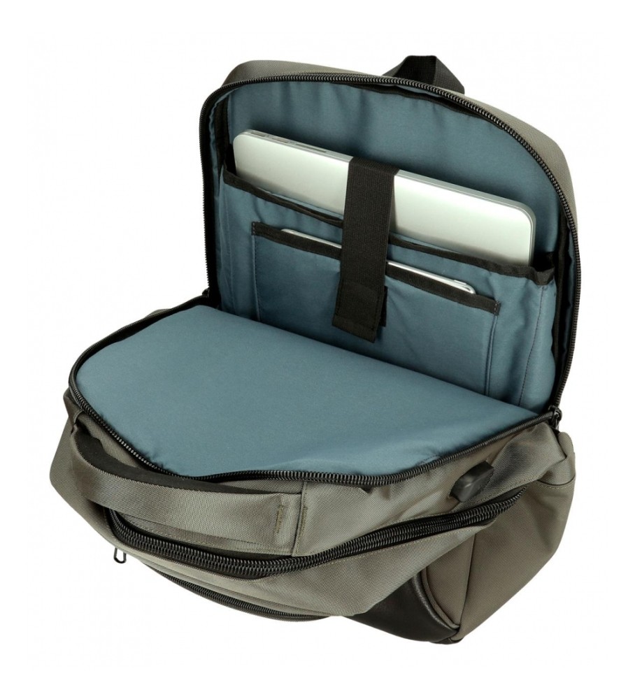 Mochila Pepe Jeans Leighton, adaptável com dois compartimentos, verde.