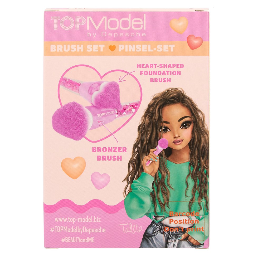 TOPModel Heart Brush Sæt, 2-pakBEAUTY and ME ( 0412817 )