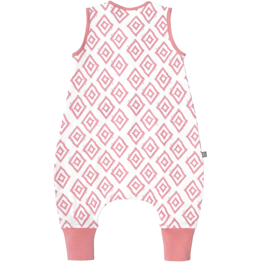 emma & noah Schlafsack mit Füßen Rauten Rosa