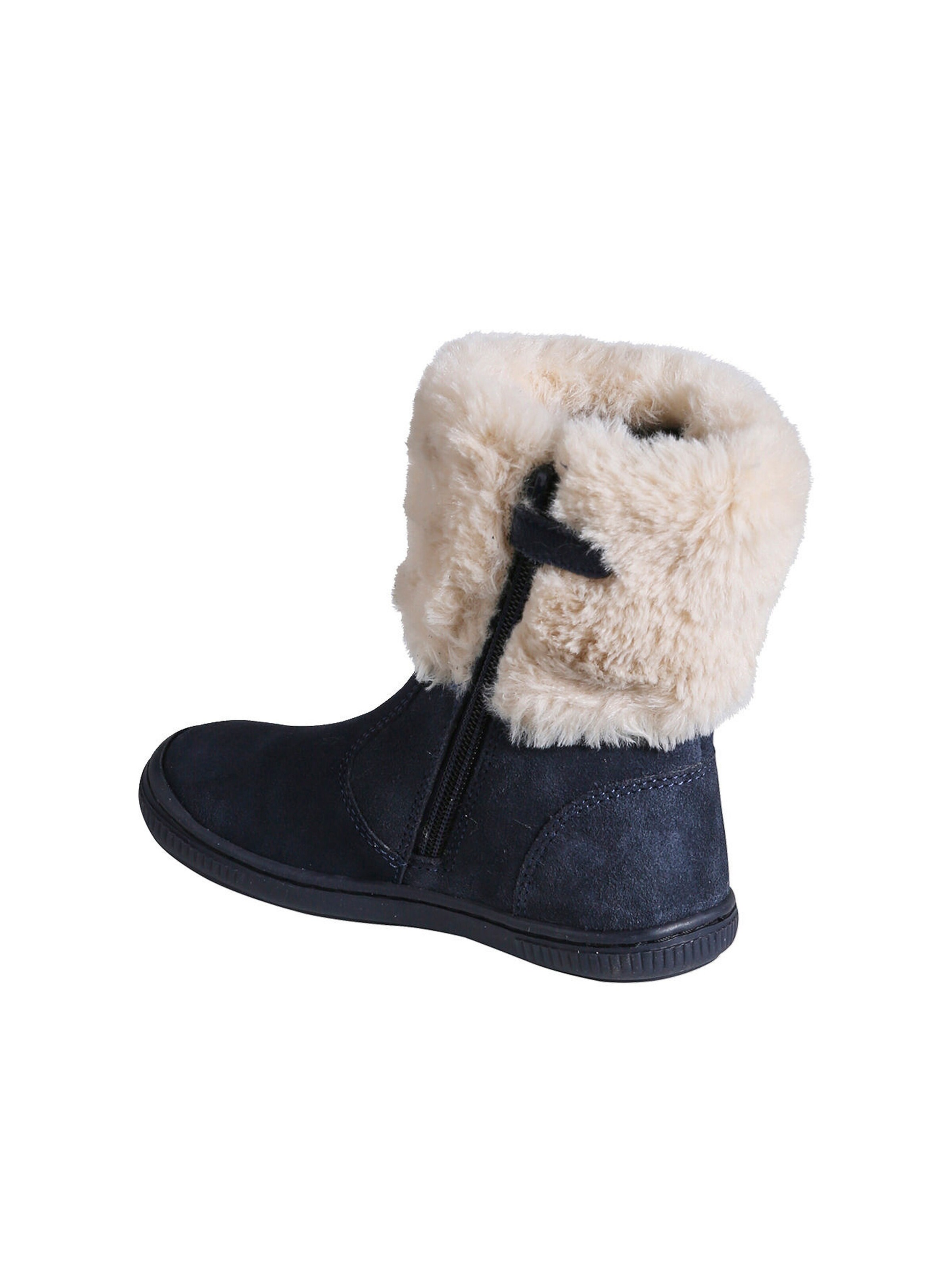 Vertbaudet Mädchen Winterboots mit Fell-Imitat marine
