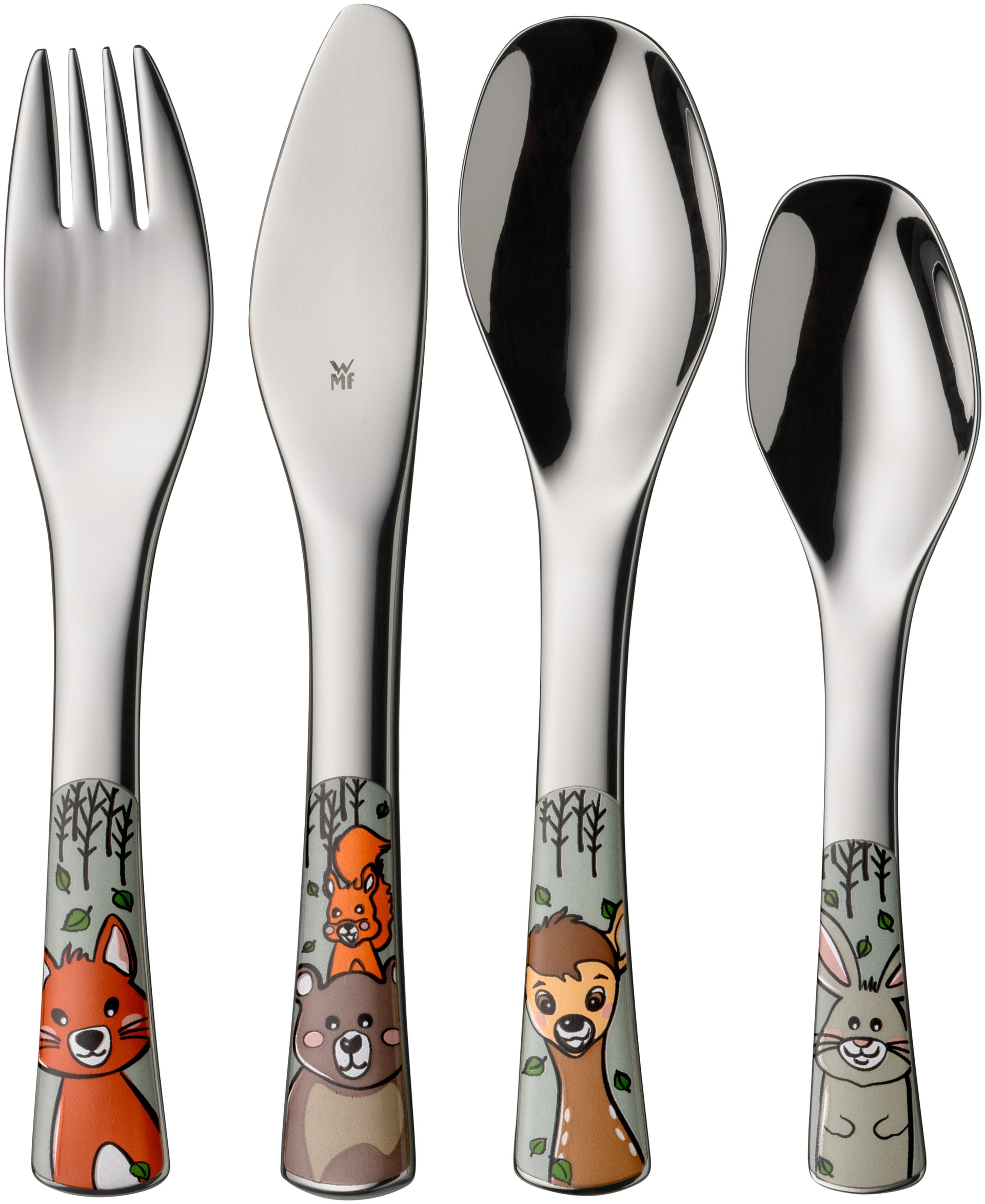 WMF Kinderbesteck-Set FOREST FRIENDS 4-teilig Edelstahl