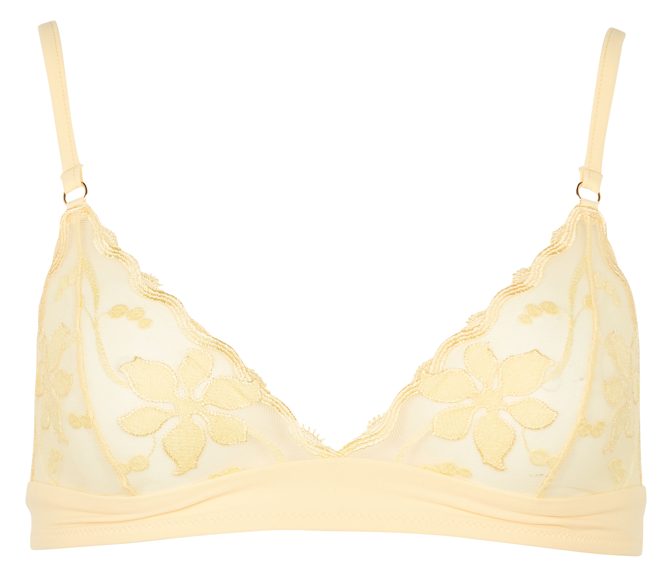 JANE B - Soutien-gorge triangle en dentelle | Jaune