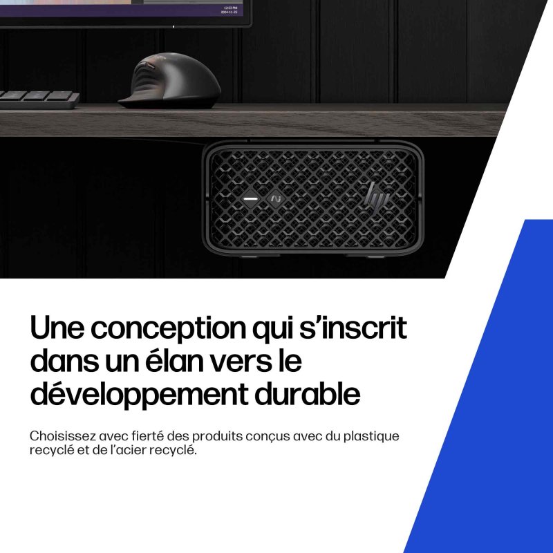 HP Z2 G1a Wolf Pro Security Edition Copilot+ PC AMD Ryzen AI Max PRO 380 16 Go LPDDR5x-SDRAM 1 To SSD Windows 11 Pro Mini PC Station de travail AI Workstation, AI PC Noir