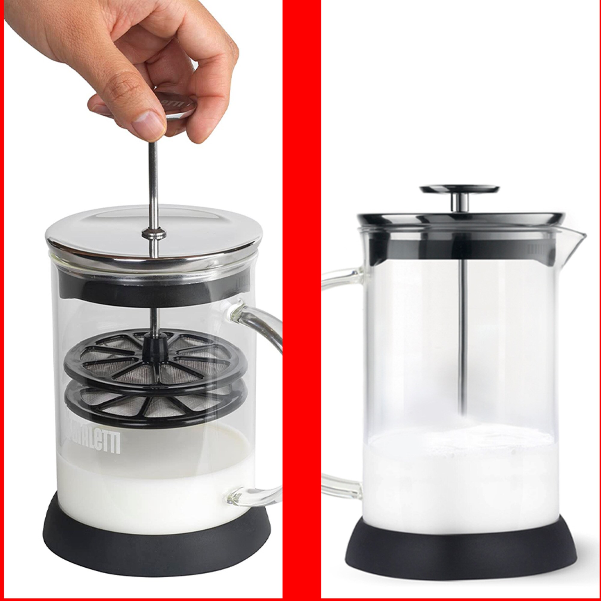 Bialetti Milchaufschäumer Cappuccinatore aus Glas