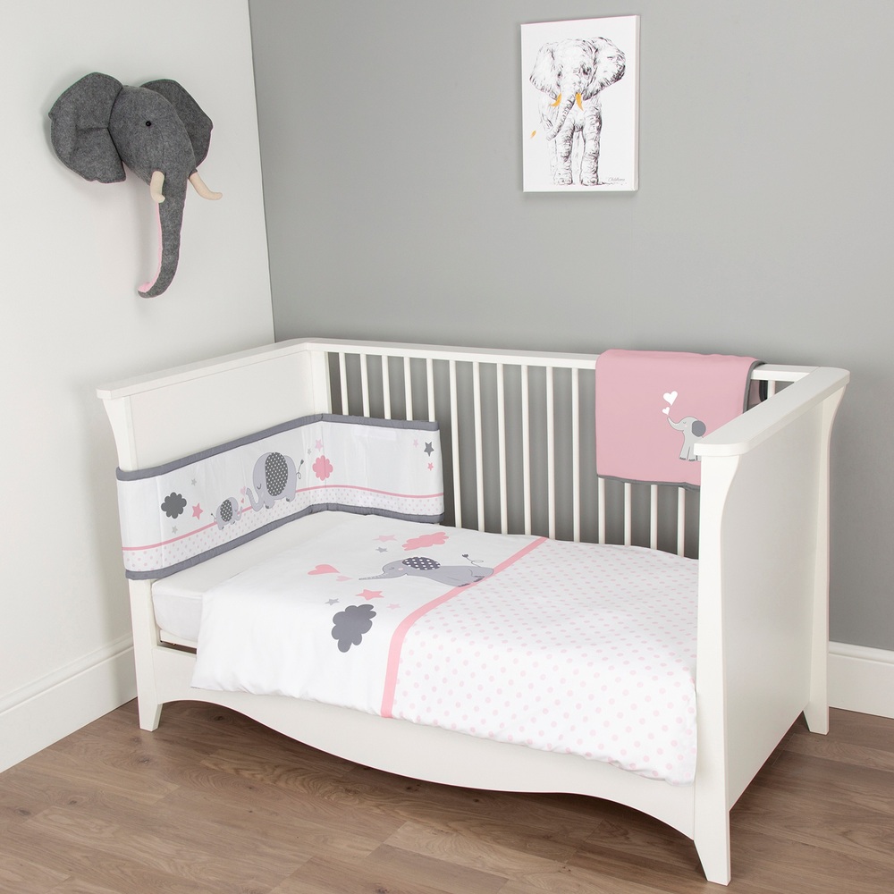 CuddleCo Comfi-Dreams Elefanten 4-teiliges Bettwäscheset