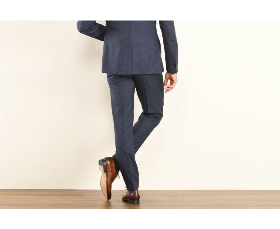 Pantalon de costume homme Bleu Foncé Chiné - LAZARE