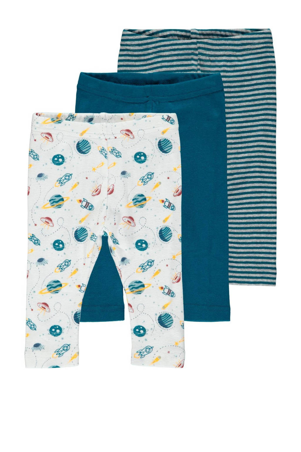 NAME IT legging - set van 3 blauw/groen