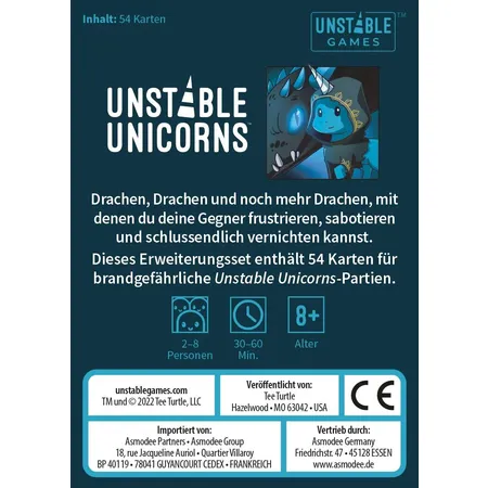 Asmodee Unstable Games Unstable Unicorns - Drachen Erweiterungsset