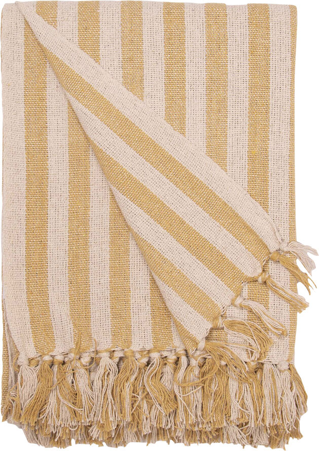 AU Maison Plaid, Stribet-Sennep/Naturlig, 130x180 cm