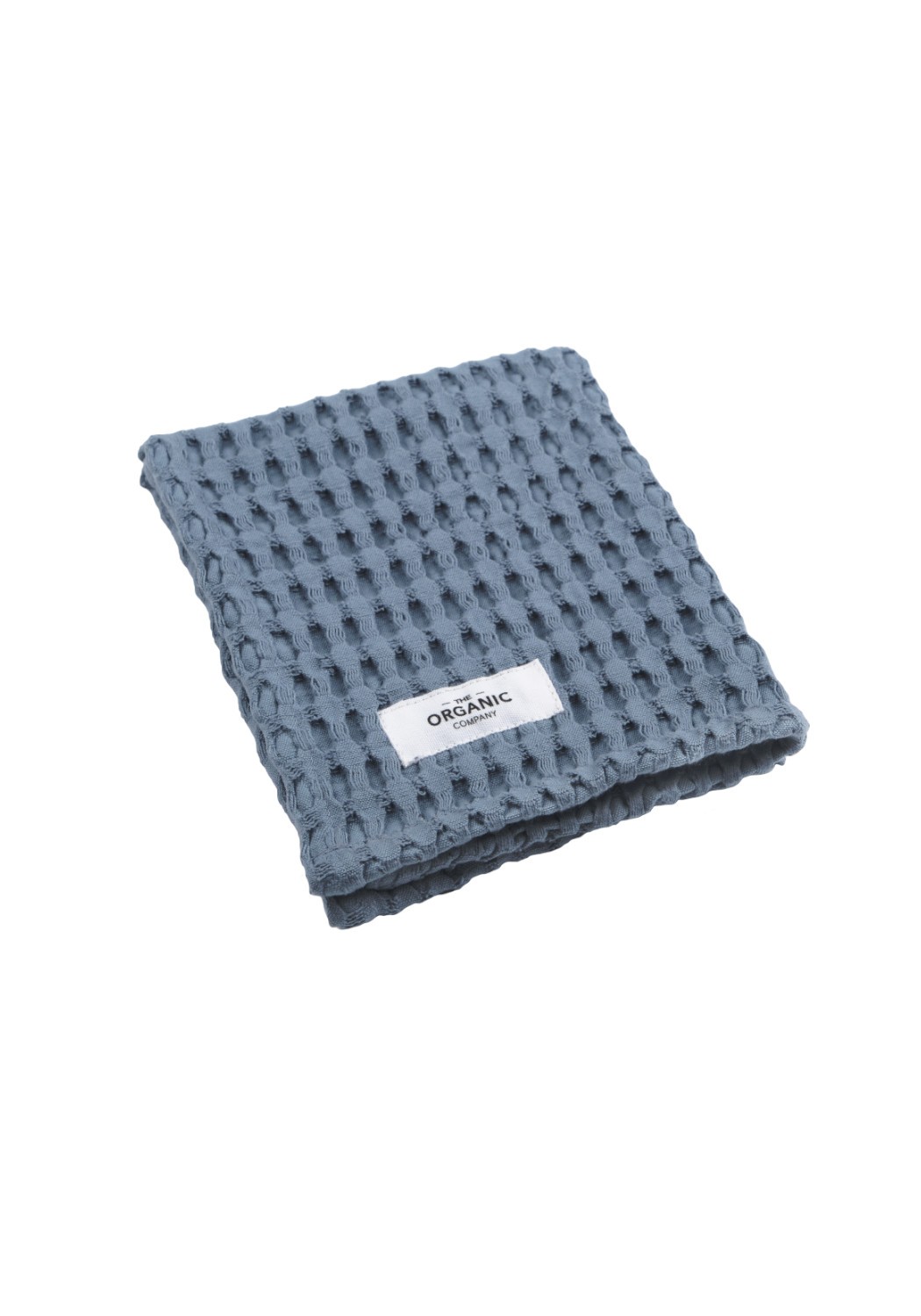 The Organic Company Waschlappen Big Waffle Wash Cloth Grey Blue
