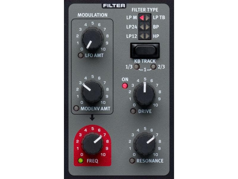 Clavia Nord Synthesizer Lead A1, Analog Modeling Synth Analog Modelling Synthesizer mit 49 anschlagsdynamischen Tasten