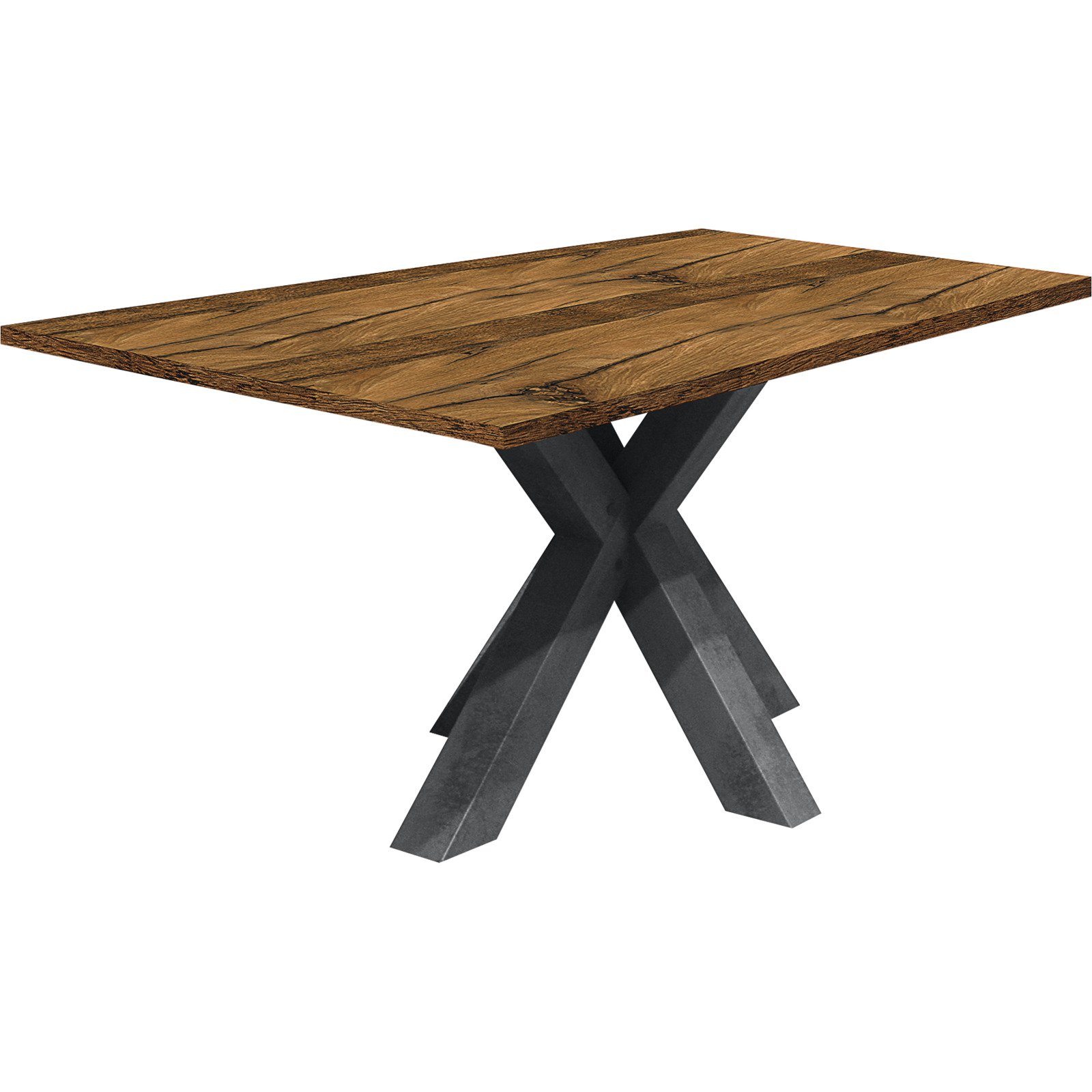 Tisch Magna Dekor Stern-Fuss 140 x 75 x 70 cm, Plankeneiche
