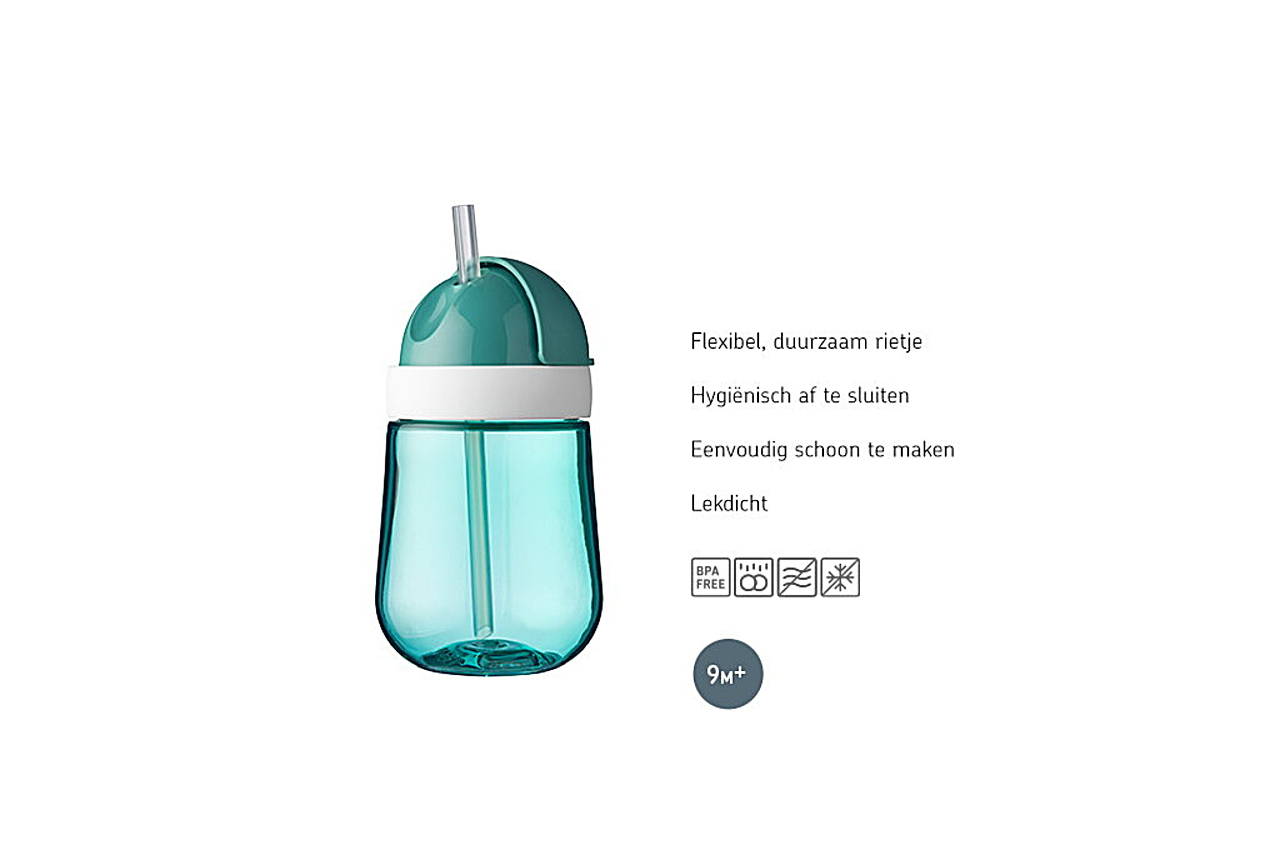 Mepal Mio 300 ml Little Dutch rietjesbeker - Light Green