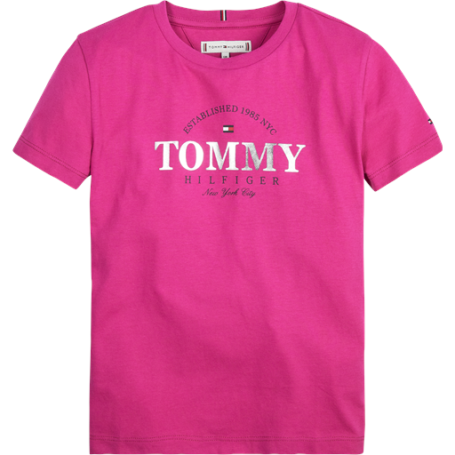 Tommy Hilfiger NYC Logo T-shirt, Eccentric Magenta, 92 cm