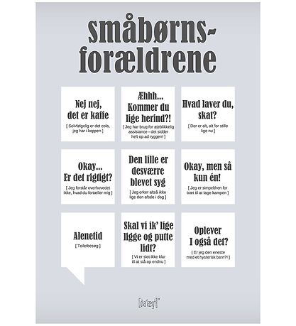 Dialægt Poster - 50x70 - Eltern von Kleinkindern