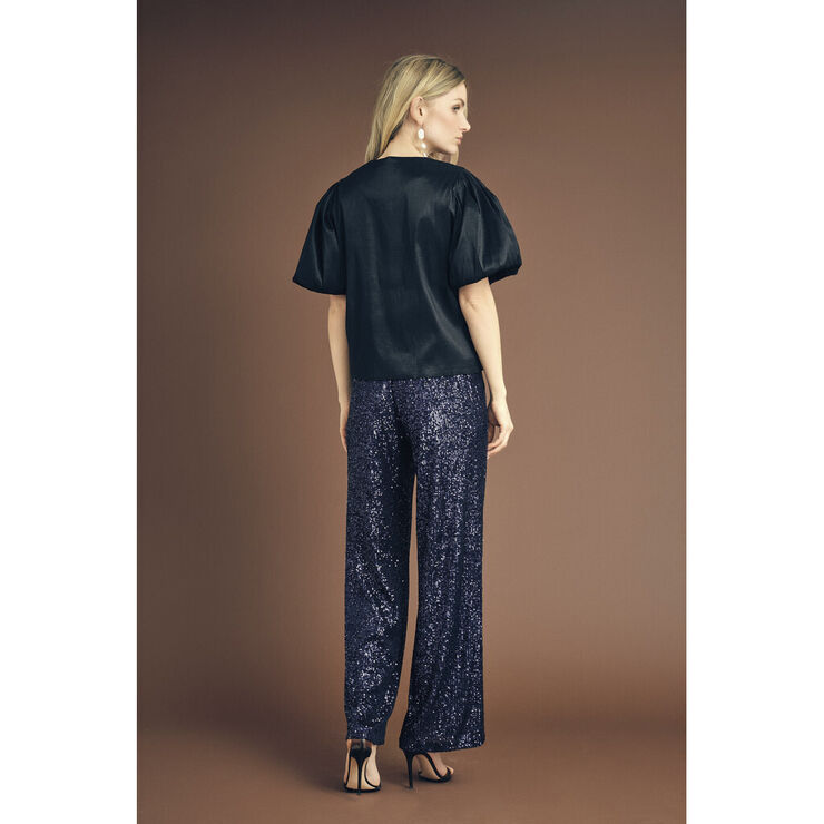 A-VIEW Alexi sequin pants Navy