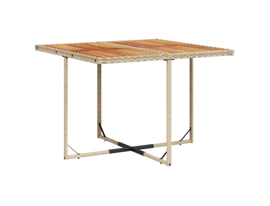 VIDAXL - Ensemble table et chaises Ensemble à manger de jardin avec coussins 5pcs beige poly ro...